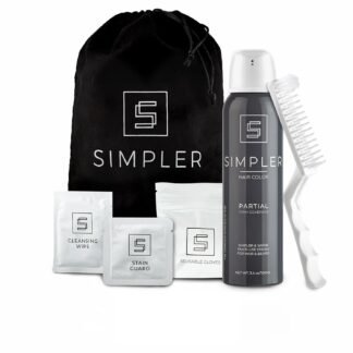 Simpler Partial Coverage Men's Hair Color Color Box - Permanent Beard and Mustache Dye - Ammonia-Free Beard Hair Dye — Fast Gray Blending — Salt & Pepper Look - Lighter Shades
