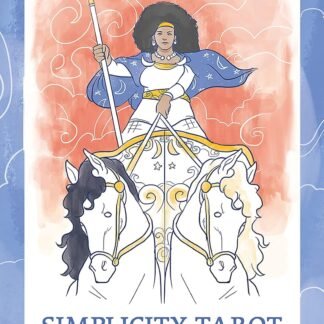 Simplicity Tarot: Beginner-friendly, Diverse Tarot Deck with Gold Edges, Keywords on the Cards, Learn to Read Tarot, Includes Guidebook with Instructions and Card Meanings