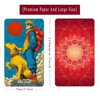 sishui Tarot Deck Unique, 80 Flame Tarot Cards with Guidebook, Summer Blaze Tarot for Beginners and Experienced Readers, 400 GSM Gold-Gilded Premium Deck, Divination and...