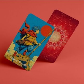 sishui Tarot Deck Unique, 80 Flame Tarot Cards with Guidebook, Summer Blaze Tarot for Beginners and Experienced Readers, 400 GSM Gold-Gilded Premium Deck, Divination and...