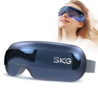SKG Eye Massager with Heat, Bluetooth Heated Eye Massager for Relief with Vision Window Music, Soothing Eye Care to Relax Eyes, Best Gifts for Women Men