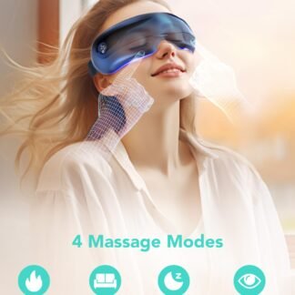 SKG Eye Massager with Heat, Bluetooth Heated Eye Massager for Relief with Vision Window Music, Soothing Eye Care to Relax Eyes, Best Gifts for Women Men