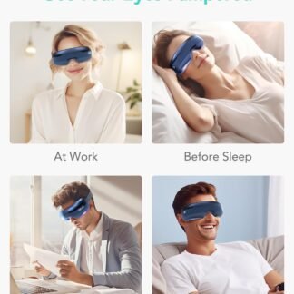 SKG Eye Massager with Heat, Bluetooth Heated Eye Massager for Relief with Vision Window Music, Soothing Eye Care to Relax Eyes, Best Gifts for Women Men