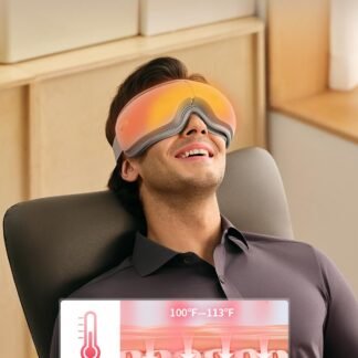 SKG Eye Massager with Heat & Music, Foldable Eye Mask for Migraine & Strain, 5 Massage Modes, Perfect Relaxation Birthday Gifts for Dad, Mom, Men, Women