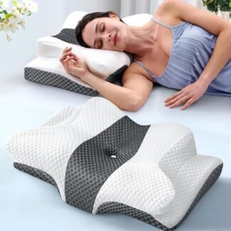 Sleep Doctor Approved Cervical Neck Pillow for Sleeping, Ergonomic Contour Side Sleeper Pillows for Adults, Cooling Orthopedic Pillow for Pain Relief Support, Memory Foam...