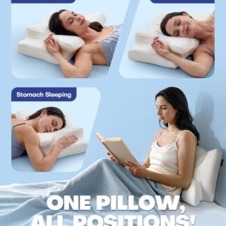 Sleep Doctor Approved Cervical Neck Pillow for Sleeping, Ergonomic Contour Side Sleeper Pillows for Adults, Cooling Orthopedic Pillow for Pain Relief Support, Memory Foam...