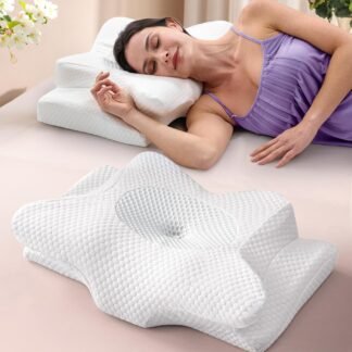 Sleep Doctor Approved Cervical Neck Pillow for Sleeping, Ergonomic Contour Side Sleeper Pillows for Adults, Cooling Orthopedic Pillow for Pain Relief Support, Memory Foam...