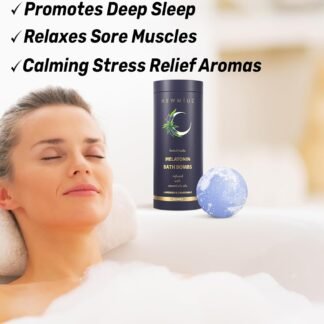 Sleep Well Bubble Bath Bombs Melatonin Infused Lavender Chamomile Essential Oils Luxurious Bath for Dry Skin Perfect Self Care Gifts for Women and Men