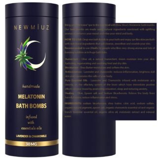 Sleep Well Bubble Bath Bombs Melatonin Infused Lavender Chamomile Essential Oils Luxurious Bath for Dry Skin Perfect Self Care Gifts for Women and Men