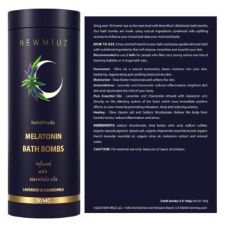 Sleep Well Bubble Bath Bombs Melatonin Infused Lavender Chamomile Essential Oils Luxurious Bath for Dry Skin Perfect Self Care Gifts for Women and Men