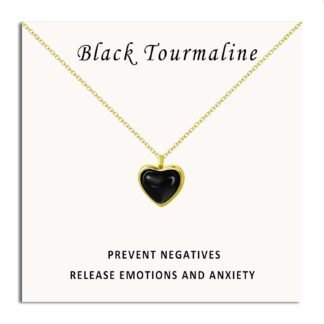 SmileBelle Heart Necklace for Women,Black Tourmaline Red Carnelian Rose Quartz Necklace as Valentine Day Gifts for Girls,Jade Moonstone Necklaces Pink Jewelry Lover Necklaces...