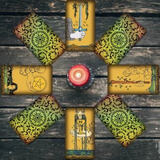 Smoostart 78 Tarot Cards with Guidebook, Classic Tarot Cards Deck for Beginners and Professional Player Future Telling Game (Gold Rimless)