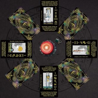 Smoostart Black Tarot Cards for Beginners with Meanings on Them, Surface Laser Cards Holographic Tarot with Guide Book, Tarot Cards Deck with Keywords