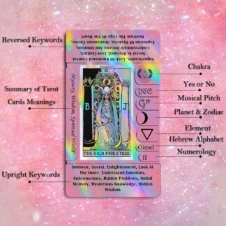 Smoostart Pink Tarot Cards for Beginners with Meanings on Them, Surface Laser Cards Holographic Tarot with Guide Book, Tarot Cards Deck with Keywords