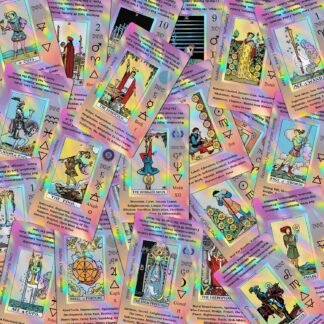 Smoostart Pink Tarot Cards for Beginners with Meanings on Them, Surface Laser Cards Holographic Tarot with Guide Book, Tarot Cards Deck with Keywords
