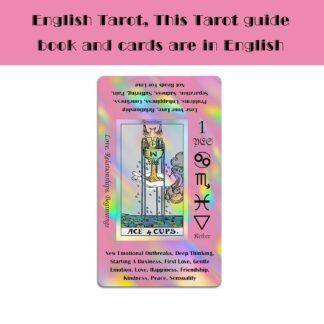 Smoostart Pink Tarot Cards for Beginners with Meanings on Them, Surface Laser Cards Holographic Tarot with Guide Book, Tarot Cards Deck with Keywords