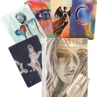 Solace Oracle (77 Card Set with Clear Quartz Pendulum & Guidebook) Unique Tarot Deck, Pendulum Lets Your Angels and Spirit Guides Pick Your Cards