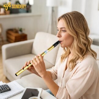 Sondery Irish Tin Whistle Key of D Made from Brass A Bright Brass Wind Type Sound Penny Whistle