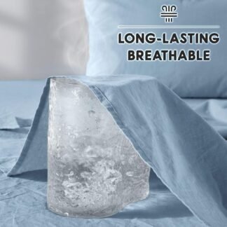 SONORO KATE 100% French Pure Linen Sheets, Breathable and Durable Linen King Size Sheets, Anti-Tear Linen Bed Sheets, Machine Washable, 16 Inch Deep Pocket - 4 Piece (Dusty...