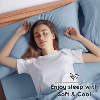 SONORO KATE 100% French Pure Linen Sheets, Breathable and Durable Linen King Size Sheets, Anti-Tear Linen Bed Sheets, Machine Washable, 16 Inch Deep Pocket - 4 Piece (Dusty...