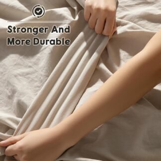 SONORO KATE 100% French Pure Linen Sheets, Breathable and Durable Linen King Size Sheets, Anti-Tear Linen Bed Sheets, Machine Washable, 16 Inch Deep Pocket - 4 Piece (Natural...