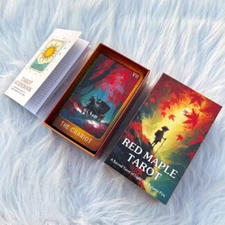 soulme Tarot Deck 78 Cards with Guidebook, Red Maple Tarot Illustrated Tarot Cards with Classic Tarot Symbolism, Tarot Deck for Beginners and Advanced Readers, Intuition,...