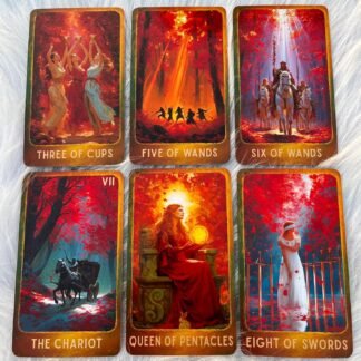 soulme Tarot Deck 78 Cards with Guidebook, Red Maple Tarot Illustrated Tarot Cards with Classic Tarot Symbolism, Tarot Deck for Beginners and Advanced Readers, Intuition,...