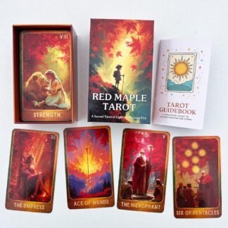 soulme Tarot Deck 78 Cards with Guidebook, Red Maple Tarot Illustrated Tarot Cards with Classic Tarot Symbolism, Tarot Deck for Beginners and Advanced Readers, Intuition,...