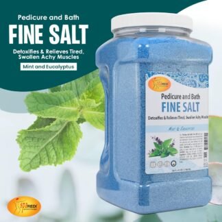 SPA REDI - Detox Foot Soak Pedicure and Bath Fine Salt, Mint and Eucalyptus, 128 Oz - Made with Dead Sea Salts, Argan Oil, Coconut Oil, and Essential Oil - Hydrates, Softens and...