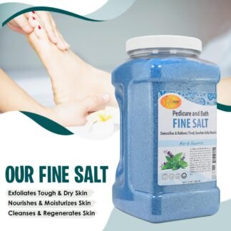 SPA REDI - Detox Foot Soak Pedicure and Bath Fine Salt, Mint and Eucalyptus, 128 Oz - Made with Dead Sea Salts, Argan Oil, Coconut Oil, and Essential Oil - Hydrates, Softens and...