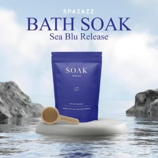 Spazazz Dead Sea Salt Bath Soak – Sea Blu Release Aromatherapy Bath Salts – 33.3 oz Natural Dead Sea Salts with Bath Salt Scoop – Great Aromatherapy Hot Tub Salt Crystals for...