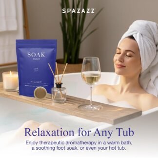Spazazz Dead Sea Salt Bath Soak – Sea Blu Release Aromatherapy Bath Salts – 33.3 oz Natural Dead Sea Salts with Bath Salt Scoop – Great Aromatherapy Hot Tub Salt Crystals for...
