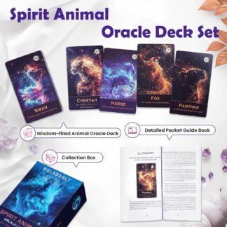 Spirit Animal Oracle Cards with Guide Book for Beginners Animal Tarot Deck with Meanings on Them for Women Standard Size Detailed Guidebook Included