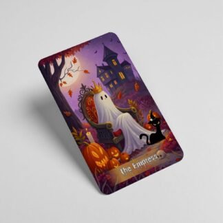 Spooky Cute Tarot Deck, 78 Tarot Cards for Beginners with Guidebook Witchy Oracle Cards, Premium 400GSM Glossy Finish, Easy Shuffle Divination Gift