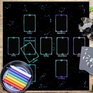 Square Shape Pendulums Divinations Mat Altars Tablecloth Board Game Card Pad Runes Table Cloth Mysterious Board Game Mat