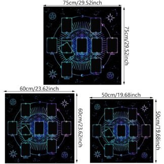Square Shape Pendulums Divinations Mat Altars Tablecloth Board Game Card Pad Runes Table Cloth Mysterious Board Game Mat