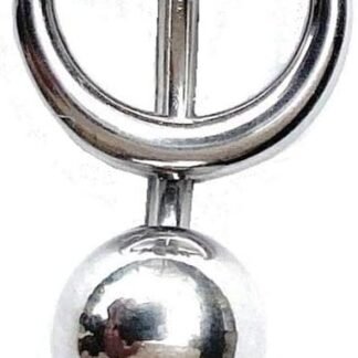 Sterilized Surgical Steel VCH CLICKER 14g Barbell w Heavy Ball.