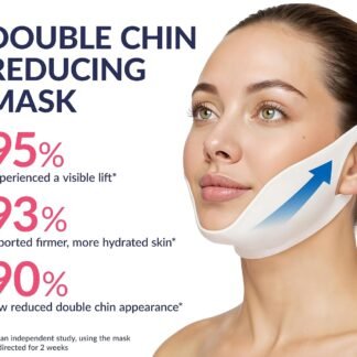 Stylia V Line Lifting Collagen Mask - Lift, Firm & Contour Jawline - Tightening Double Chin Strap with Hyaluronic Acid & Aloe - Neck Tightening and Lifting Mask - Jawline Shaper...