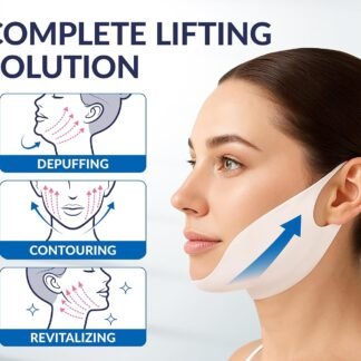 Stylia V Line Lifting Collagen Mask - Lift, Firm & Contour Jawline - Tightening Double Chin Strap with Hyaluronic Acid & Aloe - Neck Tightening and Lifting Mask - Jawline Shaper...