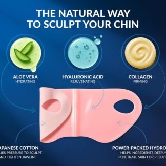 Stylia V Line Lifting Collagen Mask - Lift, Firm & Contour Jawline - Tightening Double Chin Strap with Hyaluronic Acid & Aloe - Neck Tightening and Lifting Mask - Jawline Shaper...