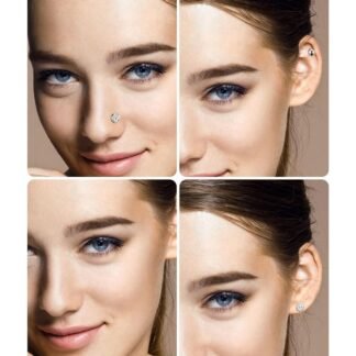 Sumind Nose Studs 16g Tragus Piercing Jewelry Tragus Earrings Lip Rings Diamond Crystal Stainless Steel Labret Bars Body Piercing Jewelry, 6 Designs