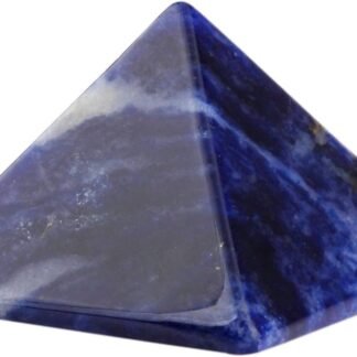 SUNYIK Natural Stone Pyramid, Healing Crystal Point Gemstone Energy Generator Reiki Metaphysical Decoration Figurine Sodalite, 1-1 1/8 inch