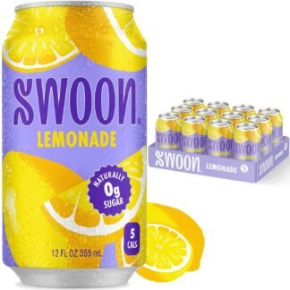 Swoon Classic Sugar Free Lemonade - Low Carb, Keto & Paleo-Friendly, Gluten-free Vitamin C Drink - Made with 100% Natural Lemon Juice Concentrate & Sweetened by Monk Fruit, 12...