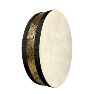 TAOSKNE 10'' Wooden Sheepskin Ocean Drum, Musical Healing Instrument, Orff Percussion, Simulates the Sound of Ocean Waves, For Meditative Recreation, Yoga Meditation, Stress...