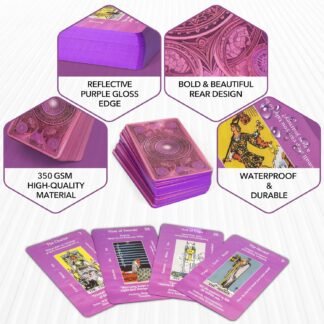 Tarot Cards Deck with Guidebook Velvet Reading Cloth | 78 Cards with Meanings on Them | Purple Pink Designs | Celtic Cross Pendulum Mat | Tarot Pouch Gift Box Perfect - lunas-mystic-emporium.com Tarot Cards Deck with Guidebook & Velvet Reading Cloth | 78 Cards with Meanings on Them | Purple & Pink Designs | Celtic Cross Pendulum Mat | Tarot Pouch & Gift Box – Perfect...