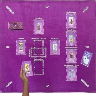 Tarot Cards Deck with Guidebook & Velvet Reading Cloth | 78 Cards with Meanings on Them | Purple & Pink Designs | Celtic Cross Pendulum Mat | Tarot Pouch & Gift Box – Perfect...