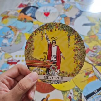 Tarot Cards for Beginner, 78 Round Tarot Cards with Guide Book, Round Tarot Deck can be used for fortune telling, spiritual growth, meditation and advanced divination practice...