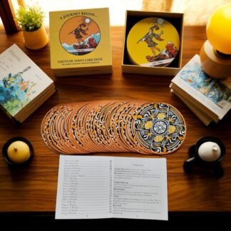 Tarot Cards for Beginner, 78 Round Tarot Cards with Guide Book, Round Tarot Deck can be used for fortune telling, spiritual growth, meditation and advanced divination practice...