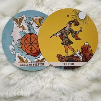 Tarot Cards for Beginner, 78 Round Tarot Cards with Guide Book, Round Tarot Deck can be used for fortune telling, spiritual growth, meditation and advanced divination practice...