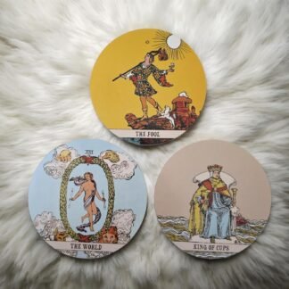 Tarot Cards for Beginner, 78 Round Tarot Cards with Guide Book, Round Tarot Deck can be used for fortune telling, spiritual growth, meditation and advanced divination practice...